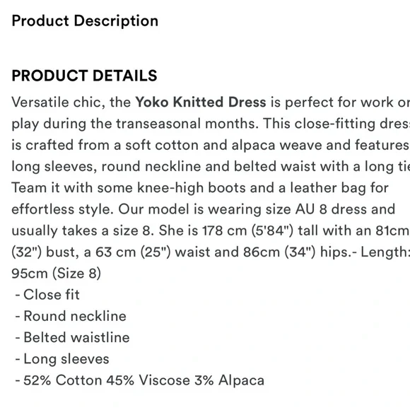 🌟Host Pick🌟 Oxford Knitted Dress Size 10 - Picture 7 of 7